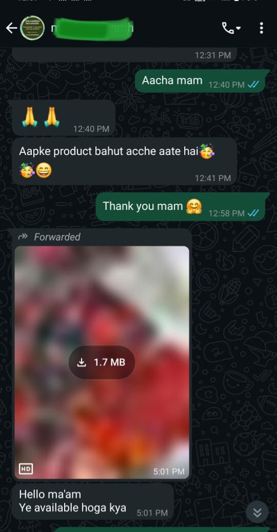 Customer testimonial