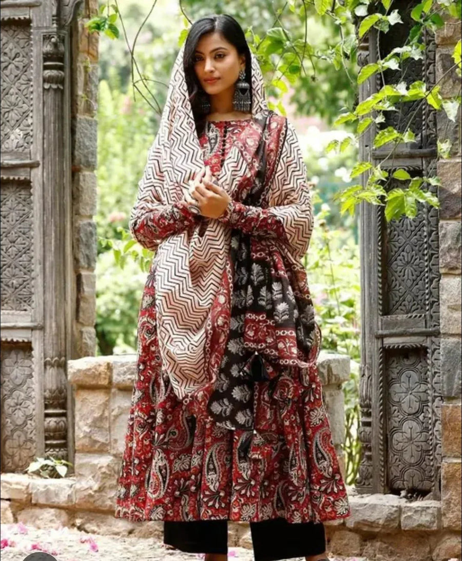 Gown Kurti Pant Duppata Set | Ethnic Set | Perfect For Festivals