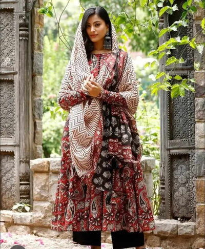 Gown Kurti Pant Duppata Set | Ethnic Set | Perfect For Festivals