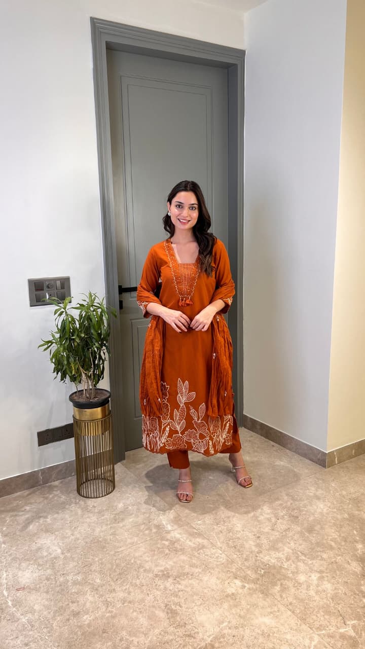 Kurti with Pant and Duppata| Ethnic Set